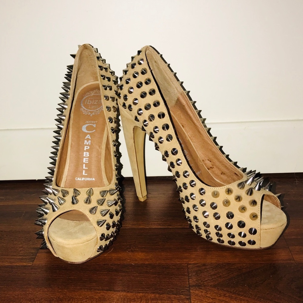 NEW Beige Spike Jeffery Campbell Heels